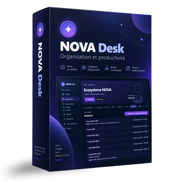 NOVA Desk, logiciel de gestion de projets pour Windows